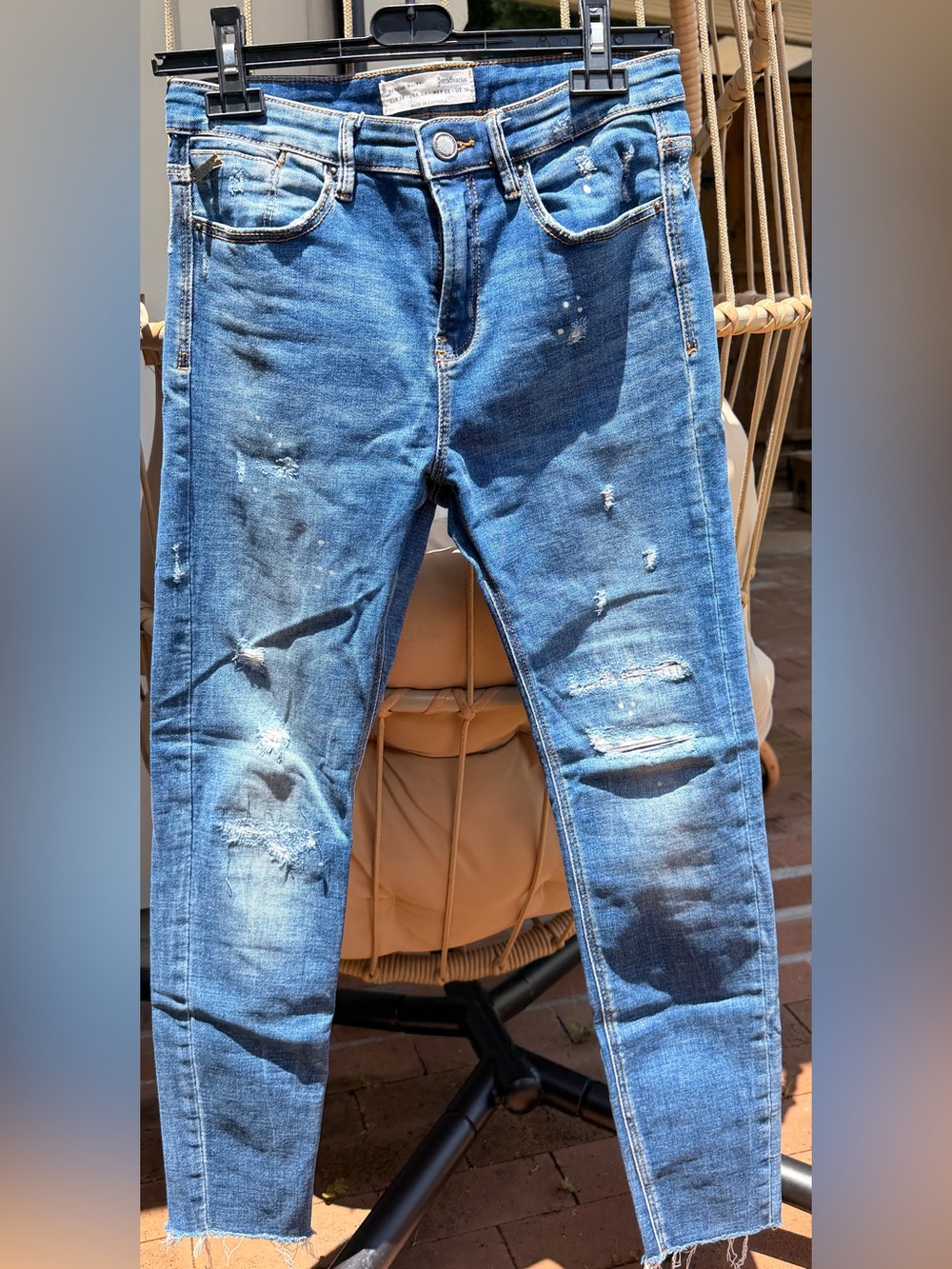 Women’s Distressed Blue Slim Jeans
